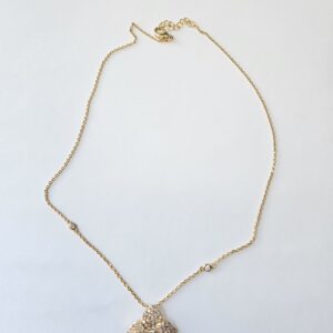 Gargantilha Lt Ban Flor c/1 Zirc. Meio e Pétalas Crav Zirc Yellow/Pink/White 42+3cm